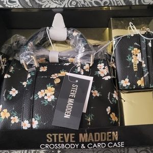 NWT Steve Madden Floral Crossbody and Card Case